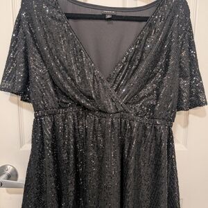 Torrid Sparkling Black Blouse